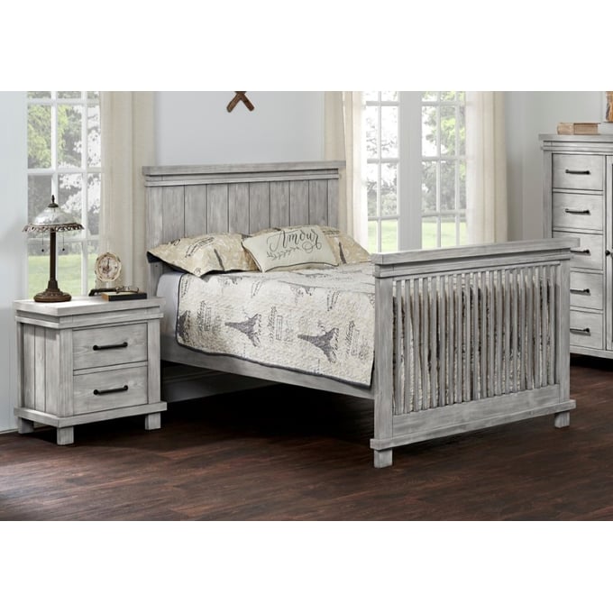 Oxford Soho Baby Hampton Stone Wash 2pc Kids Bedroom Set with Full Bed OXFD-4301193-KBR-S5