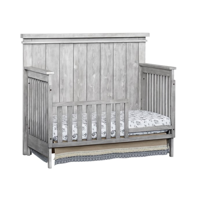 Oxford Soho Baby Hampton Stone Wash Toddler Bed with Guard Rail OXFD-43011930-43095930