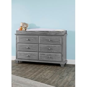 Oxford Baby Kenilworth Graphite Gray 6 Drawer Dresser with Changing Topper