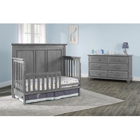 Oxford Baby Kenilworth Graphite Gray 2pc Toddler Bed Set with Dresser