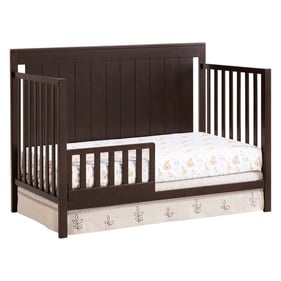 Oxford Baby Lazio Espresso Toddler Bed with Guard Rail