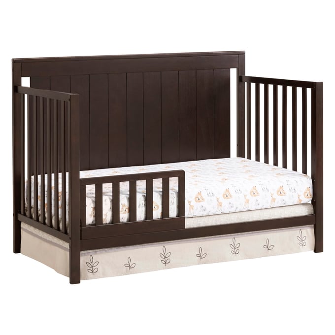 Oxford Baby Lazio Espresso Toddler Bed with Guard Rail OXFD-17711910-11795910