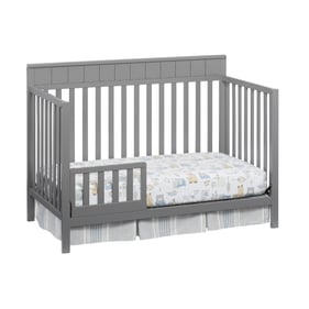 Oxford Baby Logan Dove Gray Toddler Bed with Guard Rail