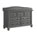 Oxford Baby London Lane 7dr Dresser with Changing Topper, Arctic Gray