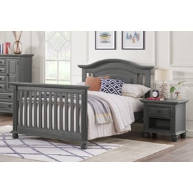 Oxford Baby London Lane Arctic Gray 2pc Kids Bedroom Set with Full Bed