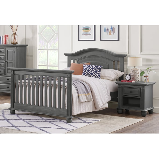 Oxford Baby London Lane Arctic Gray 2pc Kids Bedroom Set with Full Bed OXFD-1101121-KBR-S5