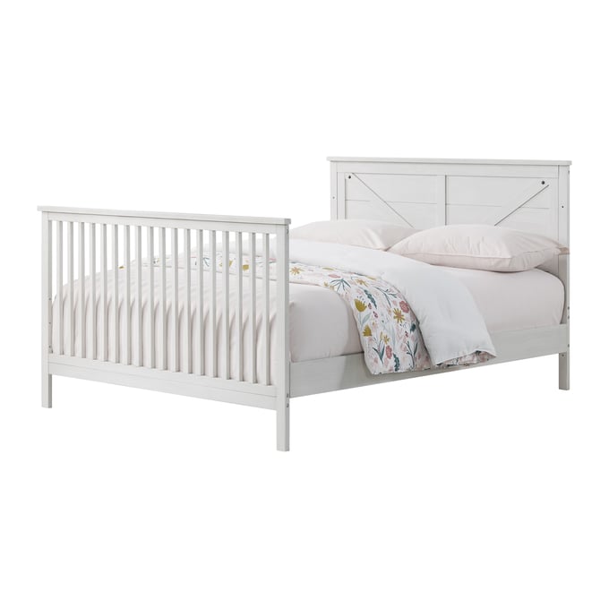 Oxford Baby Montauk Barn White Full Convertible Bed OXFD-12211490-F-BED