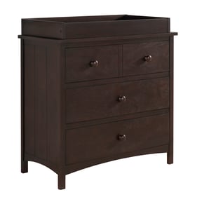 Oxford Baby Universal Espresso 3 Drawer Dresser with Changing Topper