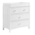 Oxford Baby Universal 3-Drawer Dresser with Changing Topper, Snow White