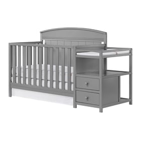 Oxford Baby Pearson Dove Gray 4 In 1 Convertible Crib with Changing Station