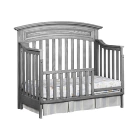 Oxford Soho Baby Richmond Brushed Gray Toddler Bed with Guard Rail