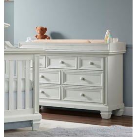 Oxford Soho Baby Richmond Oyster White 7 Drawer Dresser with Changing Toppe...