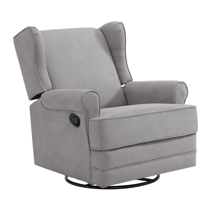 Oxford Baby Teegan Gray Nursery Swivel Glider Recliner OXFD-81124550