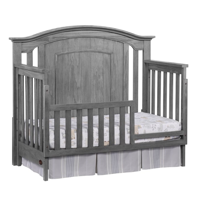 Oxford Baby Willowbrook Graphite Gray Toddler Bed with Guard Rail OXFD-28111530-22295530