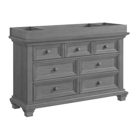 Oxford Baby Weston Dusk Gray 7 Drawer Dresser with Changing Topper