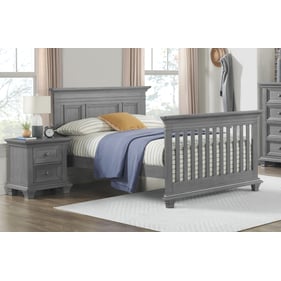 Oxford Baby Weston Dusk Gray 2pc Kids Bedroom Set with Full Bed