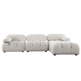 Diamond Sofa Paloma Cream 4pc Modular Reversible Chaise Sectional