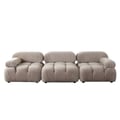 Paloma 3PC Modular 111 Inch Sofa in Mink Tan Velvet by Diamond Sofa