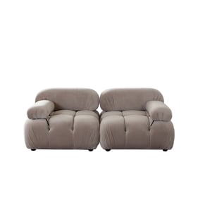 Diamond Sofa Paloma Mink Tan 2pc Modular Loveseat