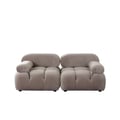 Paloma 2PC Modular 74 Inch Sofa in Mink Tan Velvet by Diamond Sofa