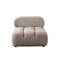 Paloma Armless Chair in Mink Tan Velvet by Diamond Sofa