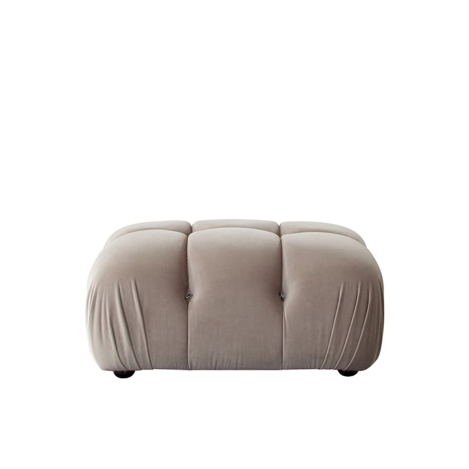 Diamond Sofa Paloma Mink Tan Rectangle Ottoman DMND-PALOMAOTTN