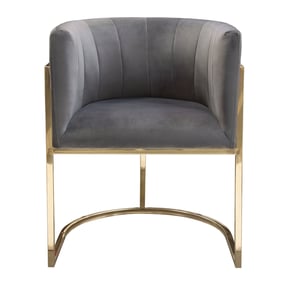 Diamond Sofa Pandora Grey Velvet Dining Chair