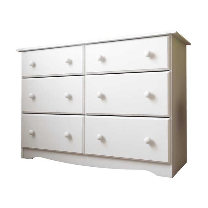 Palace Imports White 6 Drawers Double Dresser PIF-5401