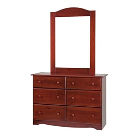 Palace Imports Mahogany Dresser and Mirror