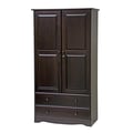 100% Solid Wood Smart 2-Door Wardrobe