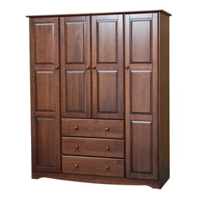 Palace Imports Family Mocha 4 Door Wardrobe