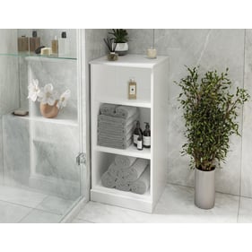 Palace Imports White Solid Wood 16.5 Inch Bathroom Cabinet