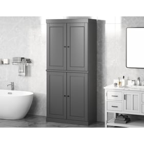 Palace Imports Gray 32 Inch Bathroom Cabinet with Doors