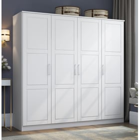 Palace Imports Cosmo White 4 Door Wardrobe