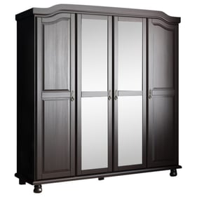 Palace Imports Kyle Java 4 Door Wardrobe with Mirrored