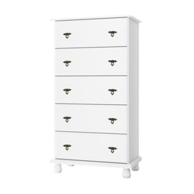 Palace Imports Kyle White 5 Jumbo Drawers Chest