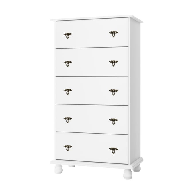 Palace Imports Kyle White 5 Jumbo Drawers Chest PIF-8311