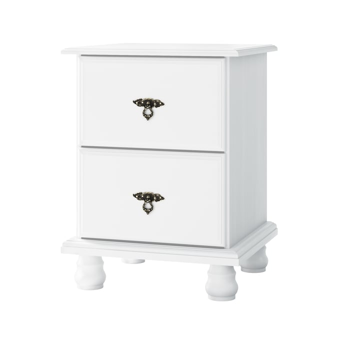 Palace Imports Kyle White 2 Drawer Nightstand PIF-8501