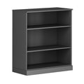 100% Solid Wood 3-Shelf Bookcase with Adjustable Shelves