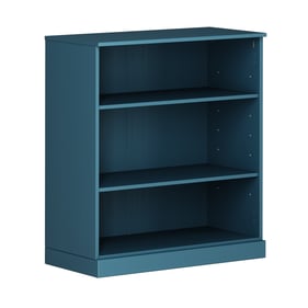 Palace Imports Teal Blue Solid Wood 3 Shelf Bookcase