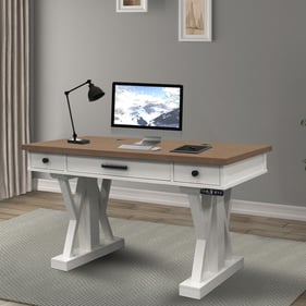 Parker House Americana Modern White 56 Inch Power Lift Desk