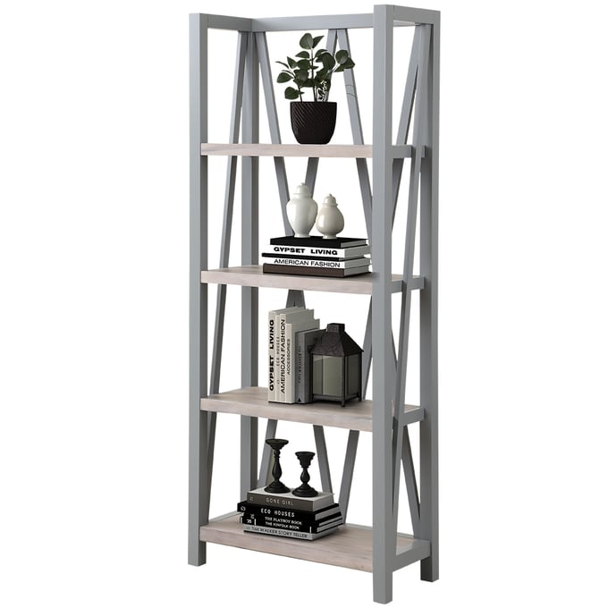 Parker House Americana Modern Gray Etagere Bookcase PKH-AME330-DOV