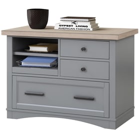 Parker House Americana Modern Grey Functional File with Power Center