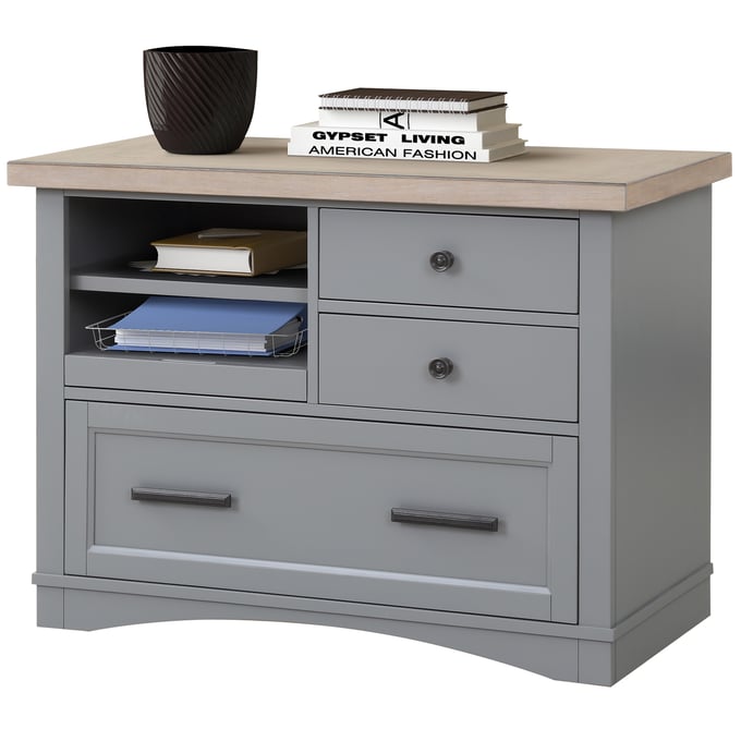 Parker House Americana Modern Grey Functional File with Power Center PKH-AME342F-DOV