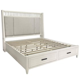 Parker House Americana Modern White Queen 4pc Bedroom Set With Shelter Bed