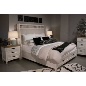 Parker House Americana Modern White 2pc Bedroom Set with King Shelter Bed