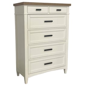 Parker House Americana Modern White 6 Drawers Chest