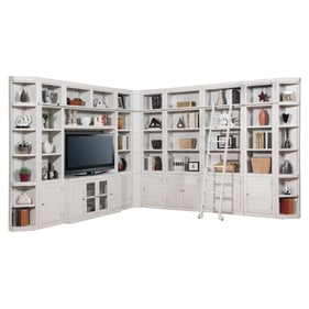 Parker House Boca White 12pc L Shape Entertainment Wall