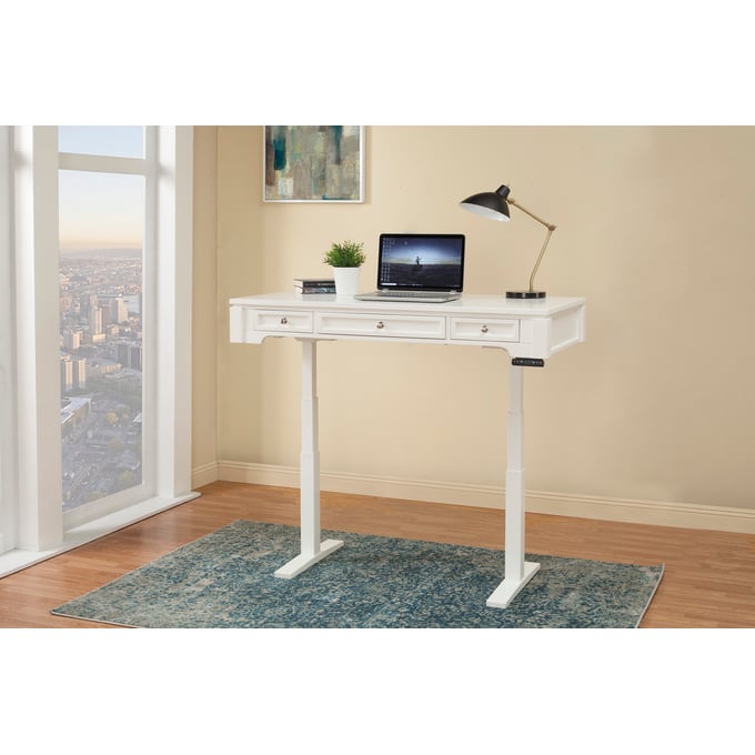 Parker House Boca White 57 Inch Power Lift Desk PKH-BOC257-2