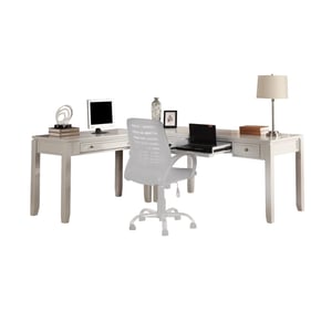 Parker House Boca White L Shape Desk